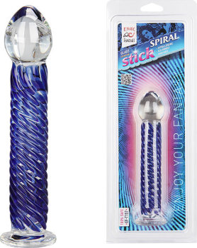 Стеклянный фаллоимитатор Spiral Stick - 17 см.