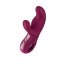 Бордовый вибратор с клиторальным стимулятором Miss Bi - 17 см.  Цена 9 557 руб. - Бордовый вибратор с клиторальным стимулятором Miss Bi - 17 см.