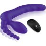 Фиолетовый безремневой страпон с пультом ДУ 7’’ Remote Control Strapless - 24 см.