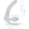 Фиолетовый безремневой страпон с пультом ДУ 7’’ Remote Control Strapless - 24 см.