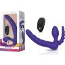 Фиолетовый безремневой страпон с пультом ДУ 7’’ Remote Control Strapless - 24 см.