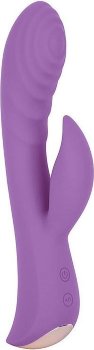 Фиолетовый вибромассажер-кролик 5 Silicone Ripple Passion - 19,1 см.