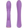 Фиолетовый вибромассажер-кролик 5 Silicone Ripple Passion - 19,1 см.