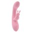 Нежно-розовый вибратор со стимулятором клитора Jumping Rabbit Vibrator - 19,5 см.  Цена 6 252 руб. - Нежно-розовый вибратор со стимулятором клитора Jumping Rabbit Vibrator - 19,5 см.