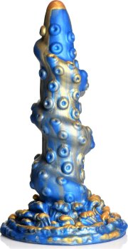 Голубой фантазийный фаллоимитатор Lord Kraken Tentacled Silicone Dildo - 21 см.