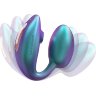 Бирюзовый вибратор для пар Wonderlover