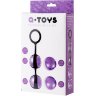 Фиолетово-чёрный набор вагинальных шариков TOYFA A-toys