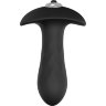 Черная анальная вибровтулка SINGLE SPEED DIAMOND PLUG - 9 см.