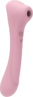 Нежно-розовый двусторонний стимулятор Daisy Massager - 20,2 см.