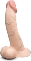 Телесный анальный фаллоимитатор Slipskin 10’’ Curved - 25 см.