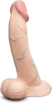 Телесный анальный фаллоимитатор Slipskin 10’’ Curved - 25 см.
