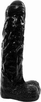 Черный реалистичный фаллоимитатор-гигант - 65 см.