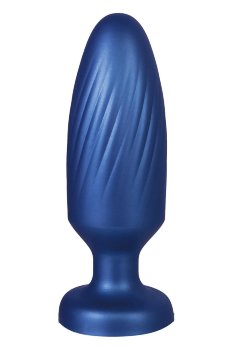 Синяя анальная пробка 4 Inch Silicone Anal Plug - 12 см.