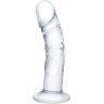 Стеклянный фаллоимитатор из стекла 7’’ Curved Realistic Glass Dildo With Veins - 15,9 см.