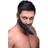 Черный кляп-страпон Masters Mini Face Fuck Strap-On - 14 см.