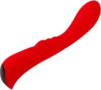 Красный вибромассажер 6 Silicone G-Spot Fun - 19,1 см.