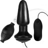 Надувная вибрирующая анальная пробка Inflatable Vibrating Butt Plug - 10,2 см.