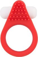 Красное эрекционное кольцо LIT-UP SILICONE STIMU RING 1 RED