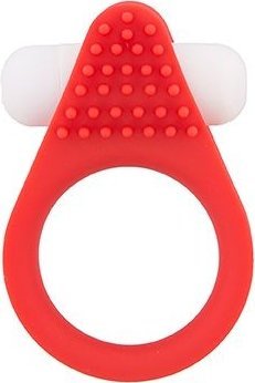 Красное эрекционное кольцо LIT-UP SILICONE STIMU RING 1 RED