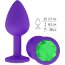 Фиолетовая силиконовая пробка с зеленым кристаллом - 7,3 см.  Цена 1 719 руб. - Фиолетовая силиконовая пробка с зеленым кристаллом - 7,3 см.