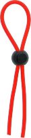 Красное эрекционное лассо с одной бусиной-утяжкой STRETCHY THIN LASSO