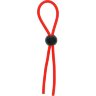 Красное эрекционное лассо с одной бусиной-утяжкой STRETCHY THIN LASSO