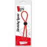 Красное эрекционное лассо с одной бусиной-утяжкой STRETCHY THIN LASSO