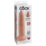Телесный необрезанный фаллоимитатор на присоске 9 Uncut Cock - 25,4 см.