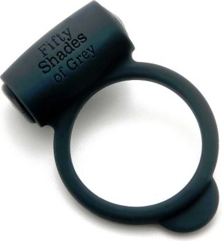 Темно-серое эрекционное кольцо Vibrating Love Ring с вибрацией