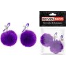 Зажимы для сосков с фиолетовым пушком