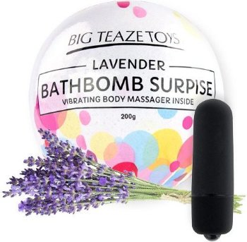 Бомбочка для ванны Bath Bomb Surprise Lavander + вибропуля