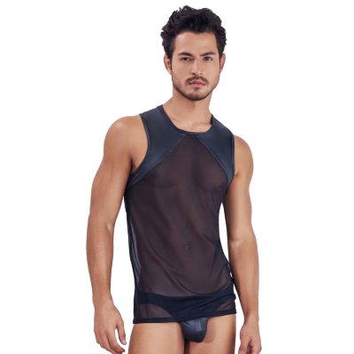 Черная прозрачная мужская майка Audacy Tank Top Черная прозрачная мужская майка Audacy Tank Top. Страна: Колумбия. Материал: 94% нейлон, 6% эластан.