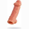 Телесная насадка на фаллос с отверстием для мошонки Cock Sleeve 001 Size L - 17,6 см.