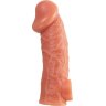 Телесная насадка на фаллос с отверстием для мошонки Cock Sleeve 001 Size L - 17,6 см.
