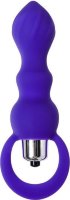 Фиолетовая анальная вибровтулка Curvy - 14 см.