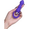 Фиолетовая анальная вибровтулка Curvy - 14 см.