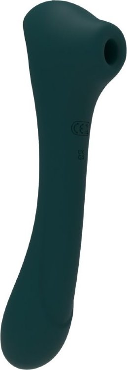 Изумрудный двусторонний стимулятор Quiver - 20,2 см.