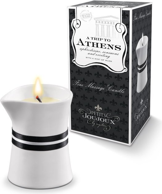 Массажное масло в виде малой свечи Petits Joujoux Athens с ароматом муската и пачули