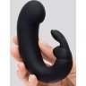 Черный мини-вибратор кролик Sensation Rechargeable G-Spot Rabbit Vibrator - 11,4 см.