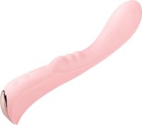 Нежно-розовый вибромассажер 6 Silicone G-Spot Fun - 19,1 см.