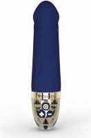 Синий вибратор для G-точки Real Deal Neal - 16,5 см.