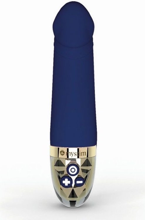 Синий вибратор для G-точки Real Deal Neal - 16,5 см.