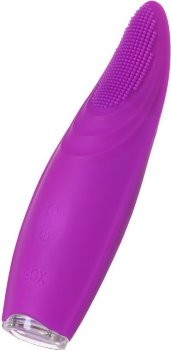 Фиолетовый клиторальный стимулятор с ресничками JOS ALICIA - 15,5 см.