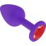 Фиолетовая силиконовая пробка с красным кристаллом - 7,3 см.  Цена 1 719 руб. - Фиолетовая силиконовая пробка с красным кристаллом - 7,3 см.