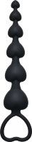 Чёрная анальная цепочка Heart s Beads Black - 18 см.