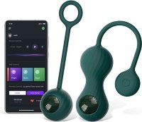 Изумрудные вагинальные шарики Magic Motion Crystal Duo Smart Kegel Vibrator with Weight Set