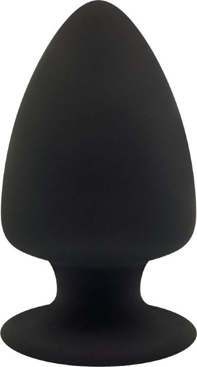 Черная анальная втулка Premium Silicone Plug S - 9 см.