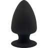 Черная анальная втулка Premium Silicone Plug S - 9 см.