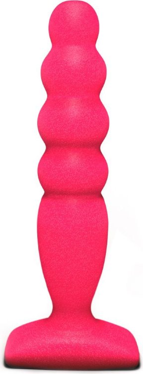 Розовый анальный стимулятор Large Bubble Plug - 14,5 см.