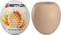 Бежевый мастурбатор-яйцо Pleasure Egg II